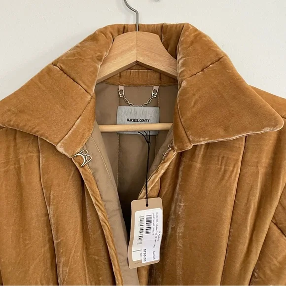 Rachel Comey Herald Gold Silk Velvet Blend Belted Coat Jacket NWT - Picture 6 of 10